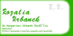 rozalia urbanek business card